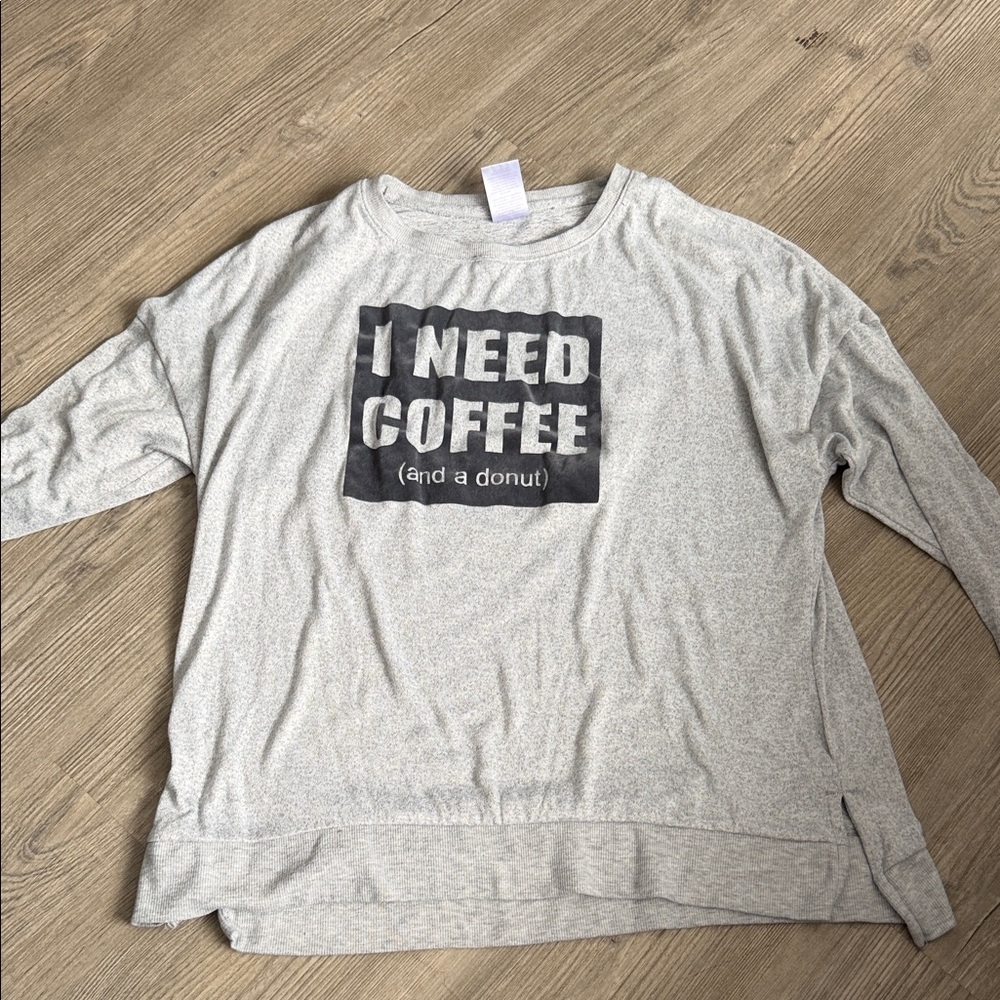 Secret Treasures Light Gray Long Sleeve Top
